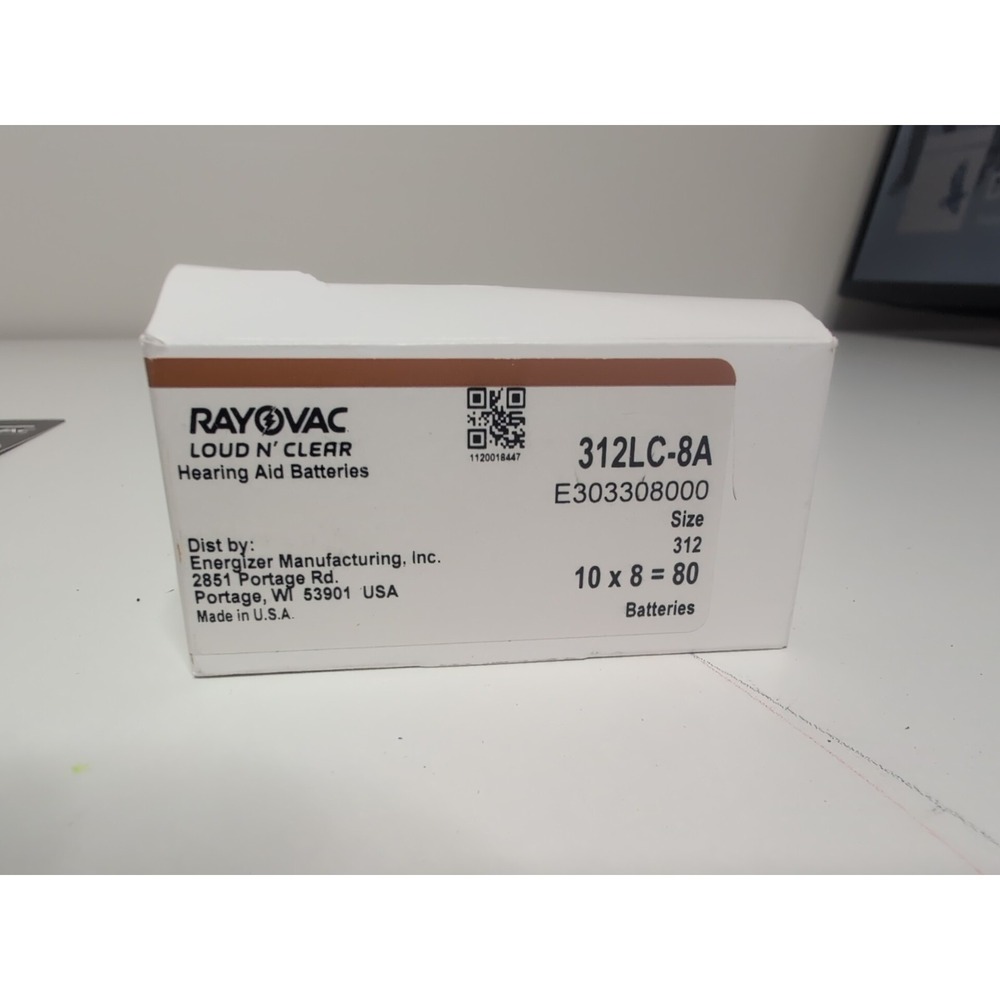 9 Pkgs Rayovac 312 Loud N Clear Hearing Aid Batteries 72 Batteries Exp Oct 25